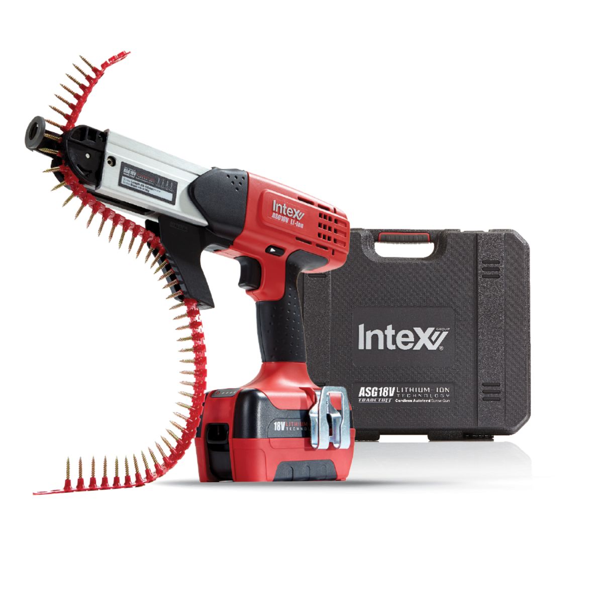 Intex Autofeed Screw Gun Kit 3.0AH 18V Li-Ion (Incl. 2 Batteries & Charger)
